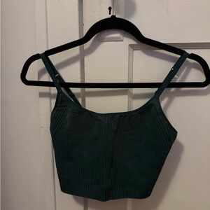 Aerie Teal Ribbed Crop Top